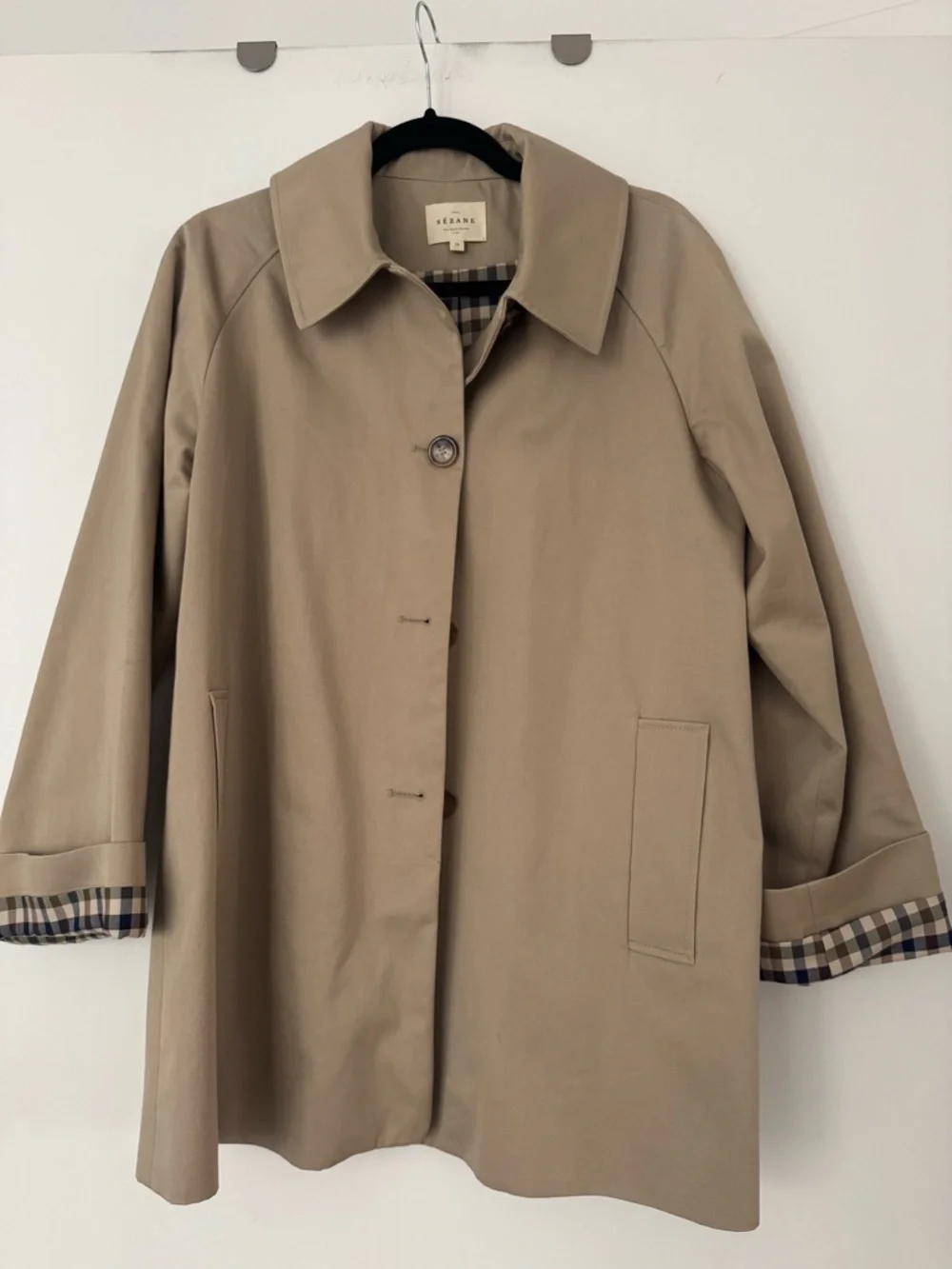 Sezane carter jacket in light beige size FR36/US4 NWOT - Picture 3 of 6